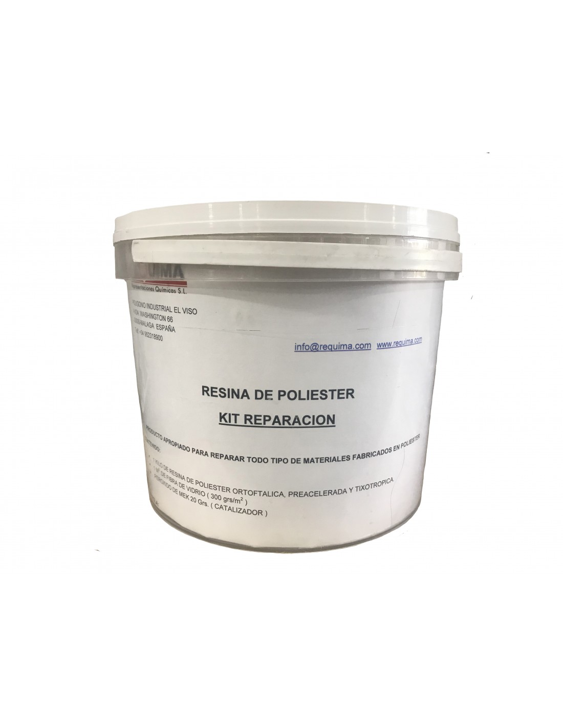 Kit resina de poliester 1kg + catalizador + fibra de vidrio