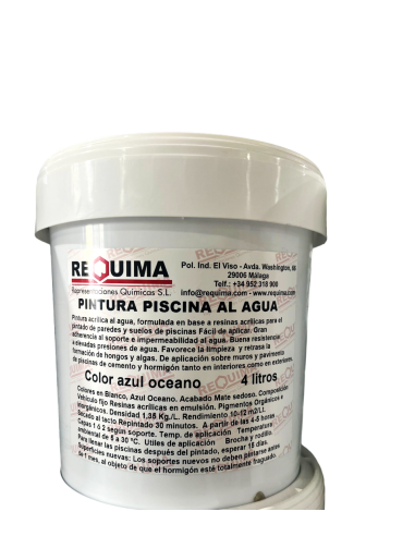 Pintura para piscina al agua